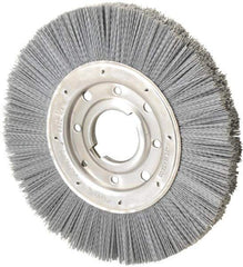 Osborn - 10" OD, 2" Arbor Hole, Crimped Nylon Wheel Brush - 1" Face Width, 2-1/16" Trim Length, 3,600 RPM - Industrial Tool & Supply