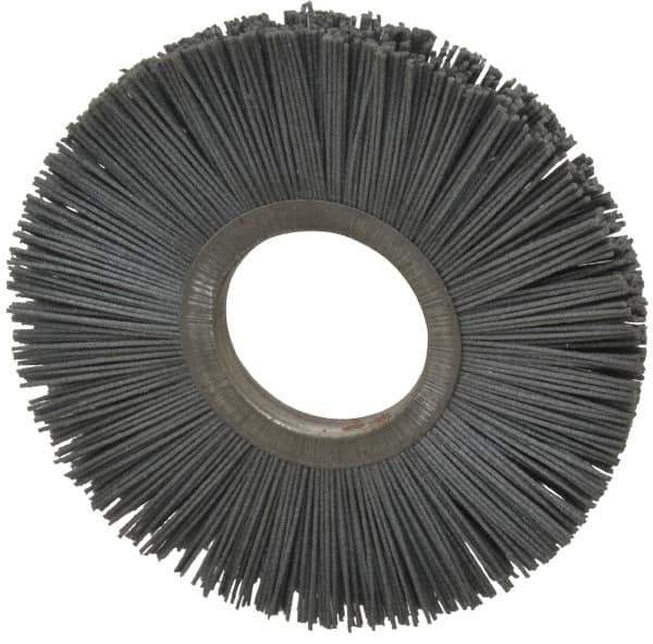 Osborn - 6" OD, 2" Arbor Hole, Crimped Nylon Wheel Brush - 1/2" Face Width, 1-5/8" Trim Length, 5,500 RPM - Industrial Tool & Supply