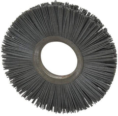 Osborn - 6" OD, 2" Arbor Hole, Crimped Nylon Wheel Brush - 1/2" Face Width, 1-5/8" Trim Length, 5,500 RPM - Industrial Tool & Supply
