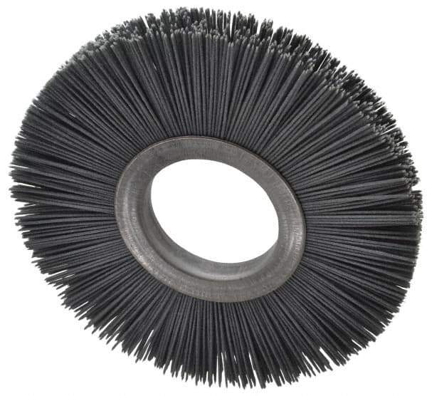 Osborn - 6" OD, 2" Arbor Hole, Crimped Nylon Wheel Brush - 1/2" Face Width, 1-5/8" Trim Length, 5,500 RPM - Industrial Tool & Supply