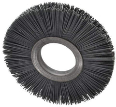 Osborn - 6" OD, 2" Arbor Hole, Crimped Nylon Wheel Brush - 1/2" Face Width, 1-5/8" Trim Length, 5,500 RPM - Industrial Tool & Supply