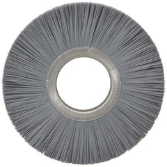 Osborn - 6" OD, 2" Arbor Hole, Crimped Nylon Wheel Brush - 1/2" Face Width, 1-5/8" Trim Length, 5,500 RPM - Industrial Tool & Supply