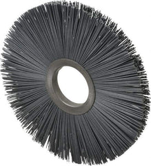 Osborn - 8" OD, 2" Arbor Hole, Crimped Nylon Wheel Brush - 1/2" Face Width, 2-5/8" Trim Length, 5,500 RPM - Industrial Tool & Supply