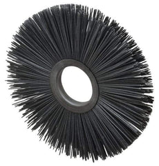 Osborn - 8" OD, 2" Arbor Hole, Crimped Nylon Wheel Brush - 1/2" Face Width, 2-5/8" Trim Length, 5,500 RPM - Industrial Tool & Supply