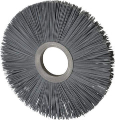 Osborn - 8" OD, 2" Arbor Hole, Crimped Nylon Wheel Brush - 1/2" Face Width, 2-5/8" Trim Length, 5,500 RPM - Industrial Tool & Supply