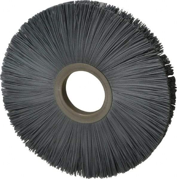 Osborn - 8" OD, 2" Arbor Hole, Crimped Nylon Wheel Brush - 1/2" Face Width, 2-5/8" Trim Length, 5,500 RPM - Industrial Tool & Supply