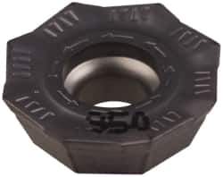 Iscar - OEMT060405 76 Grade IC950 Carbide Milling Insert - TiAlN Finish, 0.1866" Thick, 0.5618" Inscribed Circle, 0.5mm Corner Radius - Industrial Tool & Supply