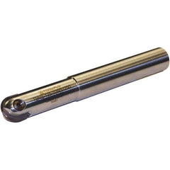 Tool-Flo - 3/4" Cut Diam, 3/4" Shank Diam, 6-3/4" OAL, Indexable Ball Nose End Mill - 2-3/8" Head Length, Straight Shank, TBN Toolholder, TBNR 750, TBRR 750 Insert - Industrial Tool & Supply
