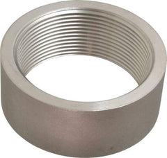 Merit Brass - 3" Grade 316 Stainless Steel Pipe Half Coupling - FNPT End Connections, 150 psi - Industrial Tool & Supply