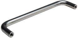 Amatom Electronic Hardware - 6-3/4" Long x 1-3/4" High, Round Handle - Nickel Plated, Brass, 6-7/16" Center to Center - Industrial Tool & Supply