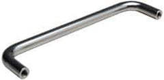 Amatom Electronic Hardware - 6-3/4" Long x 1-3/4" High, Round Handle - Nickel Plated, Brass, 6-7/16" Center to Center - Industrial Tool & Supply