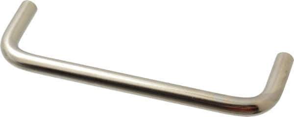 Amatom Electronic Hardware - 4-7/8" Long x 1-1/2" High, Round Handle - Nickel Plated, Brass, 4-9/16" Center to Center - Industrial Tool & Supply