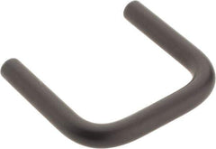 Amatom Electronic Hardware - 1-5/32" Long x 1" High, Round Handle - Black Anodized, Aluminum, 1" Center to Center - Industrial Tool & Supply
