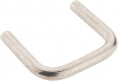 Amatom Electronic Hardware - 1-5/32" Long x 1" High, Round Handle - Clear Passivated, Stainless Steel, 1" Center to Center - Industrial Tool & Supply