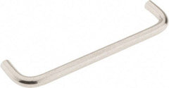 Amatom Electronic Hardware - 3-3/16" Long x 3/4" High, Round Handle - Clear Passivated, Stainless Steel, 3" Center to Center - Industrial Tool & Supply