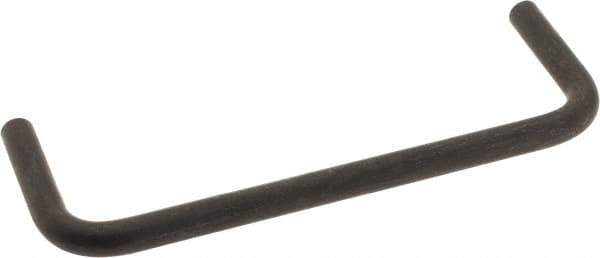 Amatom Electronic Hardware - 4-1/4" Long x 1-1/2" High, Round Handle - Black Oxide Finish, Stainless Steel, 4" Center to Center - Industrial Tool & Supply
