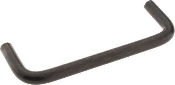 Amatom Electronic Hardware - 4-1/4" Long x 1-1/2" High, Round Handle - Black Oxide Finish, Stainless Steel, 4" Center to Center - Industrial Tool & Supply