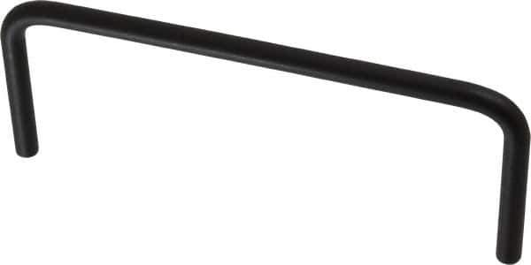 Amatom Electronic Hardware - 5-1/4" Long x 2" High, Round Handle - Black Anodized, Aluminum, 5" Center to Center - Industrial Tool & Supply