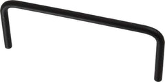 Amatom Electronic Hardware - 5-1/4" Long x 2" High, Round Handle - Black Anodized, Aluminum, 5" Center to Center - Industrial Tool & Supply