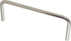 Amatom Electronic Hardware - 5-1/4" Long x 2" High, Round Handle - Clear Passivated, Stainless Steel, 5" Center to Center - Industrial Tool & Supply