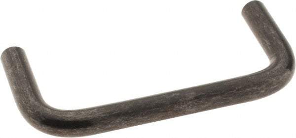 Amatom Electronic Hardware - 3-5/16" Long x 1-1/2" High, Round Handle - Black Oxide Finish, Stainless Steel, 3" Center to Center - Industrial Tool & Supply