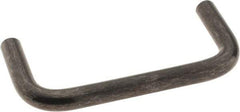 Amatom Electronic Hardware - 3-5/16" Long x 1-1/2" High, Round Handle - Black Oxide Finish, Stainless Steel, 3" Center to Center - Industrial Tool & Supply