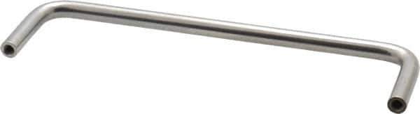 Amatom Electronic Hardware - 6-3/4" Long x 1-3/4" High, Round Handle - Clear Passivated, Stainless Steel, 6-7/16" Center to Center - Industrial Tool & Supply