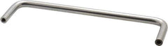 Amatom Electronic Hardware - 6-3/4" Long x 1-3/4" High, Round Handle - Clear Passivated, Stainless Steel, 6-7/16" Center to Center - Industrial Tool & Supply