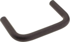 Amatom Electronic Hardware - 3-3/8" Long x 2" High, Round Handle - Black Anodized, Aluminum, 3" Center to Center - Industrial Tool & Supply
