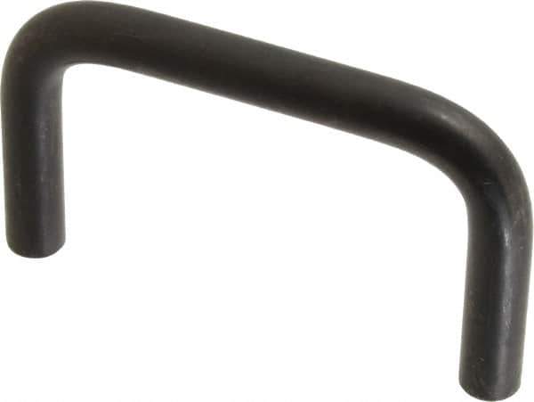 Amatom Electronic Hardware - 3-3/8" Long x 2" High, Round Handle - Black Oxide Finish, Stainless Steel, 3" Center to Center - Industrial Tool & Supply