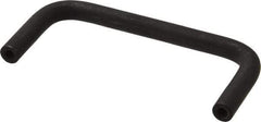 Amatom Electronic Hardware - 4-3/8" Long x 2" High, Round Handle - Black Oxide Finish, Stainless Steel, 4" Center to Center - Industrial Tool & Supply