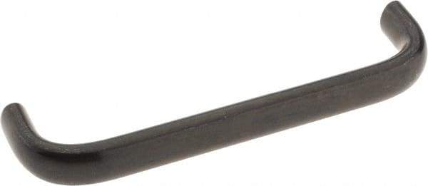 Amatom Electronic Hardware - 4-9/32" Long x 0.44" Wide x 1" High, Oval Handle - Black Oxide Finish, Stainless Steel, 4" Center to Center - Industrial Tool & Supply
