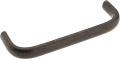 Amatom Electronic Hardware - 4-9/32" Long x 0.44" Wide x 1-9/32" High, Oval Handle - Black Oxide Finish, Stainless Steel, 4" Center to Center - Industrial Tool & Supply