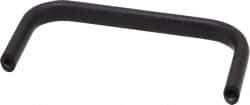 Amatom Electronic Hardware - 4-9/32" Long x 0.44" Wide x 2" High, Oval Handle - Black Anodized, Aluminum, 4" Center to Center - Industrial Tool & Supply