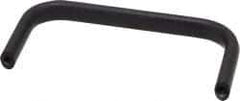 Amatom Electronic Hardware - 4-9/32" Long x 0.44" Wide x 2" High, Oval Handle - Black Anodized, Aluminum, 4" Center to Center - Industrial Tool & Supply