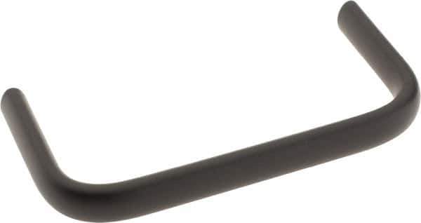 Amatom Electronic Hardware - 4-9/32" Long x 0.44" Wide x 2" High, Oval Handle - Black Oxide Finish, Stainless Steel, 4" Center to Center - Industrial Tool & Supply
