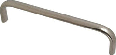 Amatom Electronic Hardware - 6-9/32" Long x 0.44" Wide x 1-1/2" High, Oval Handle - Clear Passivated, Stainless Steel, 6" Center to Center - Industrial Tool & Supply