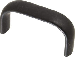 Amatom Electronic Hardware - 2-25/32" Long x 0.63" Wide x 1-1/2" High, Oval Handle - Black Anodized, Aluminum, 2-1/2" Center to Center - Industrial Tool & Supply