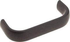 Amatom Electronic Hardware - 3-9/32" Long x 0.63" Wide x 1-9/32" High, Oval Handle - Black Anodized, Aluminum, 3" Center to Center - Industrial Tool & Supply