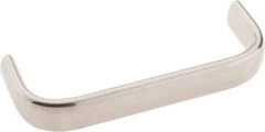 Amatom Electronic Hardware - 4-9/32" Long x 0.63" Wide x 1-1/2" High, Oval Handle - Clear Passivated, Stainless Steel, 4" Center to Center - Industrial Tool & Supply