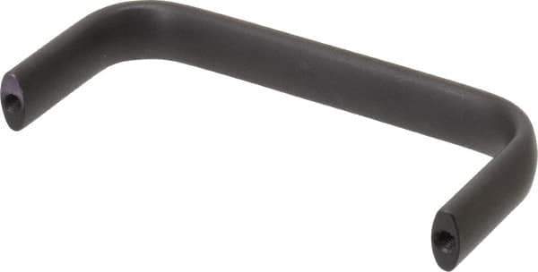 Amatom Electronic Hardware - 4-25/32" Long x 0.63" Wide x 2" High, Oval Handle - Black Anodized, Aluminum, 4-1/2" Center to Center - Industrial Tool & Supply