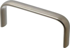 Amatom Electronic Hardware - 4-27/32" Long x 0.63" Wide x 2" High, Oval Handle - Clear Passivated, Stainless Steel, 4-9/16" Center to Center - Industrial Tool & Supply