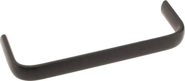 Amatom Electronic Hardware - 6-9/32" Long x 0.63" Wide x 2" High, Oval Handle - Black Oxide Finish, Stainless Steel, 6" Center to Center - Industrial Tool & Supply