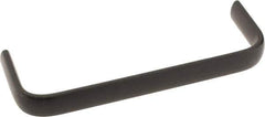 Amatom Electronic Hardware - 6-9/32" Long x 0.63" Wide x 2" High, Oval Handle - Black Oxide Finish, Stainless Steel, 6" Center to Center - Industrial Tool & Supply