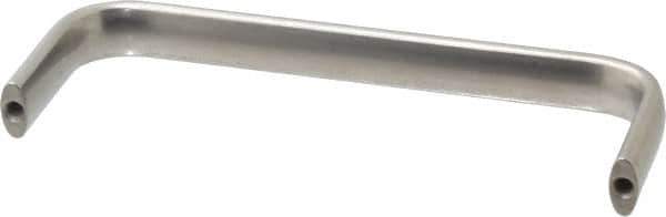 Amatom Electronic Hardware - 6-9/32" Long x 0.63" Wide x 2" High, Oval Handle - Clear Passivated, Stainless Steel, 6" Center to Center - Industrial Tool & Supply
