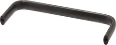 Amatom Electronic Hardware - 6-9/32" Long x 0.63" Wide x 2-1/4" High, Oval Handle - Black Oxide Finish, Stainless Steel, 6" Center to Center - Industrial Tool & Supply