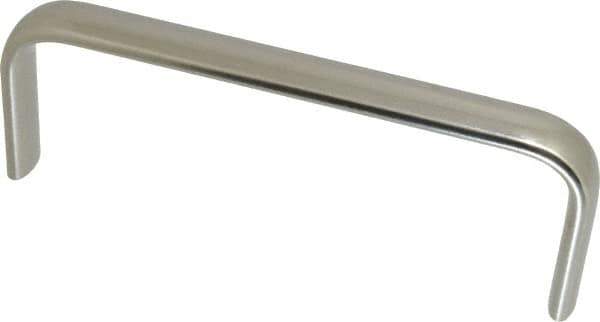 Amatom Electronic Hardware - 6-9/32" Long x 0.63" Wide x 2-1/4" High, Oval Handle - Clear Passivated, Stainless Steel, 6" Center to Center - Industrial Tool & Supply
