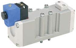 Parker - 4 Way, 2 Position, Aluminum Solenoid Valve - Normally Open Through Ports 1 & 2, Nitrile Seal - Industrial Tool & Supply