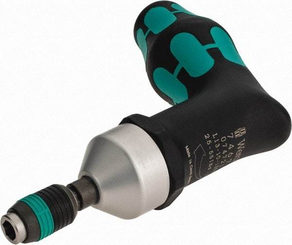 Wera - 1 Piece, 25 to 55 In/Lb, Preset Torque Limiting Screwdriver - 1/4" Drive - Industrial Tool & Supply