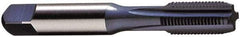 Vermont Tap & Die - 3/8-16 UNC 2B 4 Flute Nitride/Oxide Finish Powdered Metal Straight Flute Machine Tap - Modified Bottoming, Right Hand Thread, 2-15/16" OAL, 3/4" Thread Length, H5 Limit, Oversize - Exact Industrial Supply